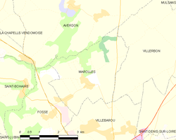Map commune FR insee code 41128